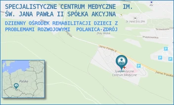 DZIENNY OŚRODEK REHABILITACJI DZIECI Z PROBLEMAMI ROZWOJOWYMI - SPECJALISTYCZNE CENTRUM MEDYCZNE  IM. ŚW. JANA PAWŁA II SPÓŁKA AKCYJNA - UL. JANA PAWŁA II 2,  POLANICA-ZDRÓJ