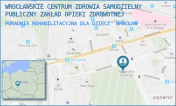 PORADNIA REHABILITACYJNA DLA DZIECI - WROCŁAWSKIE CENTRUM ZDROWIA SAMODZIELNY PUBLICZNY ZAKŁAD OPIEKI ZDROWOTNEJ - STALOWA 50,  WROCŁAW