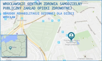 OŚRODEK REHABILITACJI DZIENNEJ DLA DZIECI - WROCŁAWSKIE CENTRUM ZDROWIA SAMODZIELNY PUBLICZNY ZAKŁAD OPIEKI ZDROWOTNEJ - UL. SAMUELA BOGUMIŁA LINDEGO 19-21,  WROCŁAW