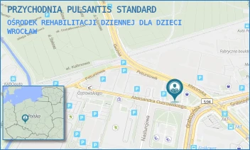 OŚRODEK REHABILITACJI DZIENNEJ DLA DZIECI - PRZYCHODNIA PULSANTIS STANDARD - UL. OSTROWSKIEGO 3,  WROCŁAW