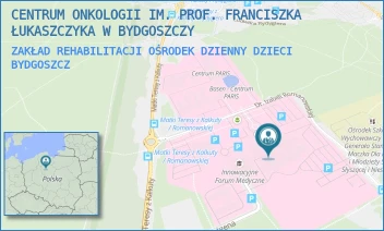 ZAKŁAD REHABILITACJI OŚRODEK DZIENNY DZIECI - CENTRUM ONKOLOGII IM. PROF. FRANCISZKA ŁUKASZCZYKA W BYDGOSZCZY - DR. I.ROMANOWSKIEJ 2,  BYDGOSZCZ