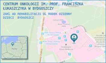 ZAKĹAD REHABILITACJI OĹRODEK DZIENNY DZIECI - CENTRUM ONKOLOGII IM. PROF. FRANCISZKA ŁUKASZCZYKA W BYDGOSZCZY - DR. I.ROMANOWSKIEJ 2,  BYDGOSZCZ
