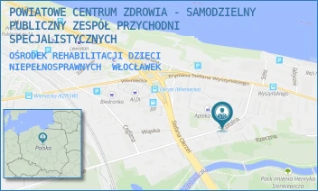 OŚRODEK REHABILITACJI DZIECI NIEPEŁNOSPRAWNYCH - POWIATOWE CENTRUM ZDROWIA - SAMODZIELNY PUBLICZNY ZESPÓŁ PRZYCHODNI SPECJALISTYCZNYCH - SZPITALNA 6A,  WŁOCŁAWEK