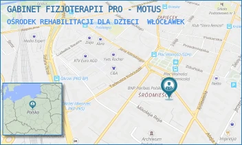 OŚRODEK REHABILITACJI DLA DZIECI - GABINET FIZJOTERAPII PRO - MOTUS - WARSZAWSKA 15,  WŁOCŁAWEK