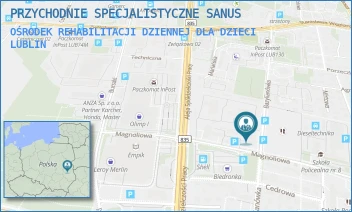 OŚRODEK REHABILITACJI DZIENNEJ DLA DZIECI - PRZYCHODNIE SPECJALISTYCZNE SANUS - MAGNOLIOWA 4,  LUBLIN