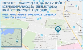 OREW PSONI KOŁO W TOMASZOWIE LUBELSKIM - POLSKIE STOWARZYSZENIE NA RZECZ OSÓB Z NIEPEŁNOSPRAWNOŚCIĄ INTELEKTUALNĄ KOŁO W TOMASZOWIE LUBELSKIM - SŁOWACKIEGO 7B, TOMASZÓW LUBELSKI