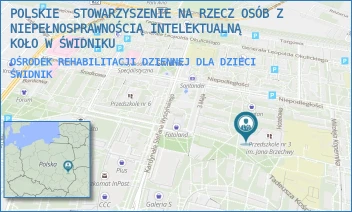 OŚRODEK REHABILITACJI DZIENNEJ DLA DZIECI - POLSKIE STOWARZYSZENIE NA RZECZ OSÓB Z NIEPEŁNOSPRAWNOŚCIĄ INTELEKTUALNĄ KOŁO W ŚWIDNIKU - KOŚCIUSZKI 8, ŚWIDNIK