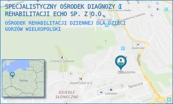 OŚRODEK REHABILITACJI DZIENNEJ DLA DZIECI - SPECJALISTYCZNY OŚRODEK DIAGNOZY I REHABILITACJI ECHO SP. Z O.O. - UL. UL. GWIAŹDZISTA 4,  GORZÓW WIELKOPOLSKI