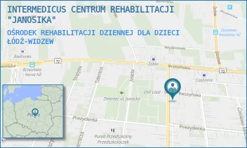 OŚRODEK REHABILITACJI DZIENNEJ DLA DZIECI - INTERMEDICUS CENTRUM REHABILITACJI "JANOSIKA" - UL. JANOSIKA 163,  ŁÓDŹ-WIDZEW