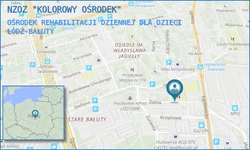 OŚRODEK REHABILITACJI DZIENNEJ DLA DZIECI - NZOZ "KOLOROWY OŚRODEK" - UL. ŻABIA 10/12,  ŁÓDŹ-BAŁUTY