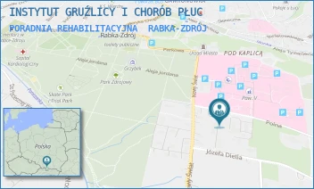 PORADNIA REHABILITACYJNA - INSTYTUT GRUŹLICY I CHORÓB PŁUC - UL. PROF. RUDNIKA 3B,  RABKA-ZDRÓJ