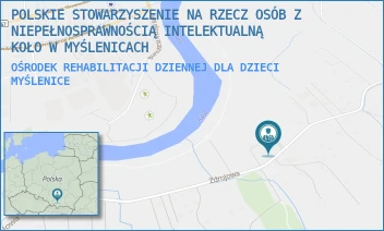 OŚRODEK REHABILITACJI DZIENNEJ DLA DZIECI - POLSKIE STOWARZYSZENIE NA RZECZ OSÓB Z NIEPEŁNOSPRAWNOŚCIĄ INTELEKTUALNĄ KOŁO W MYŚLENICACH - UL. ZDROJOWA 119,  MYŚLENICE