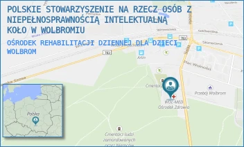 OŚRODEK REHABILITACJI DZIENNEJ DLA DZIECI - POLSKIE STOWARZYSZENIE NA RZECZ OSÓB Z NIEPEŁNOSPRAWNOŚCIĄ INTELEKTUALNĄ KOŁO W WOLBROMIU - UL. SKALSKA 22,  WOLBROM