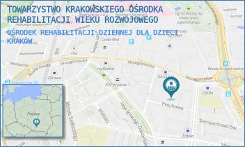 OŚRODEK REHABILITACJI DZIENNEJ DLA DZIECI - TOWARZYSTWO KRAKOWSKIEGO OŚRODKA REHABILITACJI WIEKU ROZWOJOWEGO - UL. PROCHOWA 12,  KRAKÓW