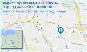 PORADNIA REHABILITACYJNA DLA DZIECI - TOWARZYSTWO KRAKOWSKIEGO OŚRODKA REHABILITACJI WIEKU ROZWOJOWEGO - UL. PROCHOWA 12,  KRAKÓW