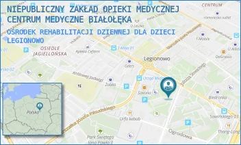 OŚRODEK REHABILITACJI DZIENNEJ DLA DZIECI - NIEPUBLICZNY ZAKŁAD OPIEKI MEDYCZNEJ CENTRUM MEDYCZNE BIAŁOŁĘKA - CYPRIANA KAMILA NORWIDA 2,  LEGIONOWO