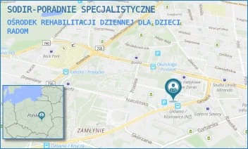 OŚRODEK REHABILITACJI DZIENNEJ DLA DZIECI - SODIR-PORADNIE SPECJALISTYCZNE - GŁÓWNA 12/28-35,  RADOM