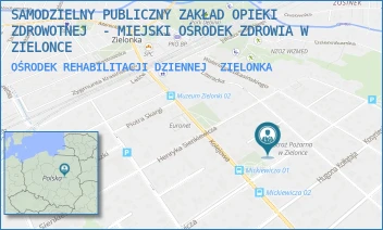 OŚRODEK REHABILITACJI DZIENNEJ - MIEJSKA PRZYCHODNIA ZDROWIA SAMODZIELNY PUBLICZNY ZAKŁAD OPIEKI ZDROWOTNEJ W ZIELONCE - MICKIEWICZA 18,  ZIELONKA