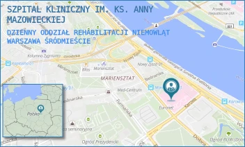 DZIENNY ODDZIAŁ REHABILITACJI NIEMOWLĄT - SZPITAL KLINICZNY IM. KS. ANNY MAZOWIECKIEJ - KAROWA 2,  WARSZAWA ŚRÓDMIEŚCIE