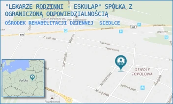 OŚRODEK REHABILITACJI DZIENNEJ - "LEKARZE RODZINNI - ESKULAP" SPÓŁKA Z OGRANICZONĄ ODPOWIEDZIALNOŚCIĄ - KLONOWA 18,  SIEDLCE