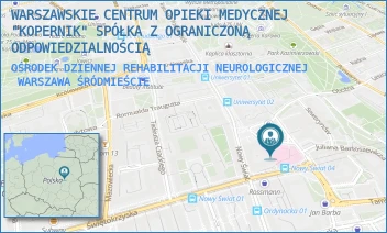 OŚRODEK DZIENNEJ REHABILITACJI NEUROLOGICZNEJ - WARSZAWSKIE CENTRUM OPIEKI MEDYCZNEJ "KOPERNIK" SPÓŁKA Z OGRANICZONĄ ODPOWIEDZIALNOŚCIĄ - MIKOŁAJA KOPERNIKA 43,  WARSZAWA ŚRÓDMIEŚCIE