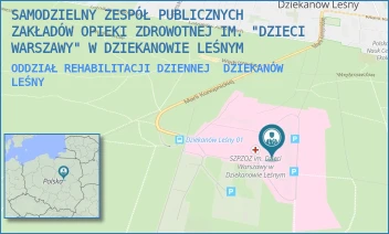 ODDZIAŁ REHABILITACJI DZIENNEJ - SAMODZIELNY ZESPÓŁ PUBLICZNYCH ZAKŁADÓW OPIEKI ZDROWOTNEJ IM. "DZIECI WARSZAWY" W DZIEKANOWIE LEŚNYM - MARII KONOPNICKIEJ 65,  DZIEKANÓW LEŚNY