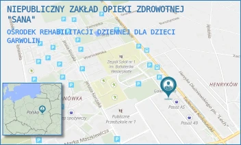 OŚRODEK REHABILITACJI DZIENNEJ DLA DZIECI - NIEPUBLICZNY ZAKŁAD OPIEKI ZDROWOTNEJ "SANA" - KOŚCIUSZKI 49J, GARWOLIN
