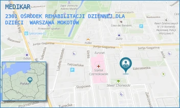 2301 OŚRODEK REHABILITACJI DZIENNEJ DLA DZIECI - MEDIKAR - SIELECKA 22,  WARSZAWA MOKOTÓW