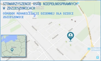 OŚRODEK REHABILITACJI DZIENNEJ DLA DZIECI - STOWARZYSZENIE OSÓB NIEPEŁNOSPRAWNYCH W ZDZIESZOWICACH - UL. GÓRY ŚWIĘTEJ ANNY 21 A,  ZDZIESZOWICE