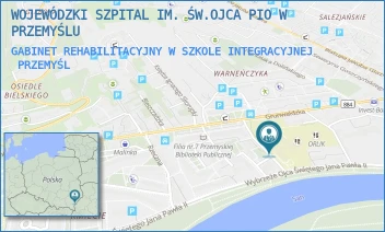GABINET REHABILITACYJNY W SZKOLE INTEGRACYJNEJ - WOJEWÓDZKI SZPITAL IM. ŚW.OJCA PIO W PRZEMYŚLU - UL. GRUNWALDZKA 81,  PRZEMYŚL