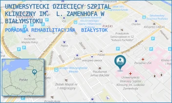 PORADNIA REHABILITACYJNA - UNIWERSYTECKI DZIECIĘCY SZPITAL KLINICZNY IM.  L. ZAMENHOFA W BIAŁYMSTOKU - WASZYNGTONA 17,  BIAŁYSTOK