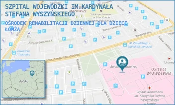 OŚRODEK REHABILITACJI DZIENNEJ DLA DZIECI - SZPITAL WOJEWÓDZKI IM.KARDYNAŁA STEFANA WYSZYŃSKIEGO - MARSZ. JÓZEFA PIŁSUDSKIEGO 11,  ŁOMŻA