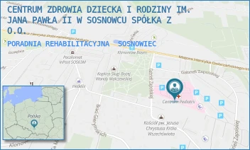 PORADNIA REHABILITACYJNA - CENTRUM ZDROWIA DZIECKA I RODZINY IM. JANA PAWŁA II W SOSNOWCU SPÓŁKA Z O.O. - UL. G.ZAPOLSKIEJ 3,  SOSNOWIEC