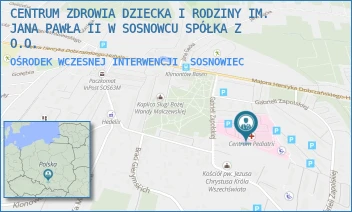 OŚRODEK WCZESNEJ INTERWENCJI - CENTRUM ZDROWIA DZIECKA I RODZINY IM. JANA PAWŁA II W SOSNOWCU SPÓŁKA Z O.O. - UL. G.ZAPOLSKIEJ 3,  SOSNOWIEC