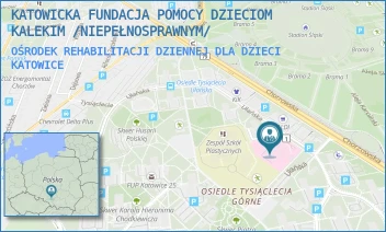 OŚRODEK REHABILITACJI DZIENNEJ DLA DZIECI - KATOWICKA FUNDACJA POMOCY DZIECIOM KALEKIM /NIEPEŁNOSPRAWNYM/ - UL. UŁAŃSKA 5A,  KATOWICE