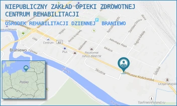 OŚRODEK REHABILITACJI DZIENNEJ - NIEPUBLICZNY ZAKŁAD OPIEKI ZDROWOTNEJ CENTRUM REHABILITACJI - KOŚCIUSZKI 91B/1,  BRANIEWO