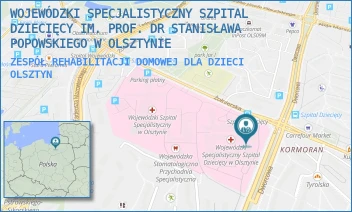 ZESPÓŁ REHABILITACJI DOMOWEJ DLA DZIECI - WOJEWÓDZKI SPECJALISTYCZNY SZPITAL DZIECIĘCY IM. PROF. DR STANISŁAWA POPOWSKIEGO W OLSZTYNIE - ŻOŁNIERSKA 18A,  OLSZTYN