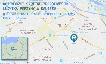 ODDZIAŁ REHABILITACJI DZIECIĘCEJ-DZIENNY POBYT - WOJEWÓDZKI SZPITAL ZESPOLONY IM. LUDWIKA PERZYNY W KALISZU - NOWY ŚWIAT 35A,  KALISZ
