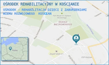 OŚRODEK - REHABILITACJA DZIECI Z ZABURZENIAMI WIEKU ROZWOJOWEGO - OŚRODEK REHABILITACYJNY W KOŚCIANIE - BĄCZKOWSKIEGO 11/A,  KOŚCIAN