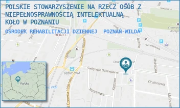 OŚRODEK REHABILITACJI DZIENNEJ - POLSKIE STOWARZYSZENIE NA RZECZ OSÓB Z NIEPEŁNOSPRAWNOŚCIĄ INTELEKTUALNĄ KOŁO W POZNANIU - ŚW.SZCZEPANA 7A,  POZNAŃ-WILDA