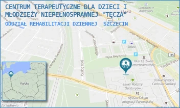ODDZIAŁ REHABILITACJI DZIENNEJ - CENTRUM TERAPEUTYCZNE DLA DZIECI I MŁODZIEŻY NIEPEŁNOSPRAWNEJ "TĘCZA" - KS. PIOTRA WAWRZYNIAKA 7A,  SZCZECIN