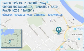 OŚRODEK REHABILITACJI DZIENNEJ - SAMED SPÓŁKA Z OGRANICZONĄ ODPOWIEDZIALNOŚCIĄ - UL. KRASIŃSKIEGO 1,  KRAPKOWICE