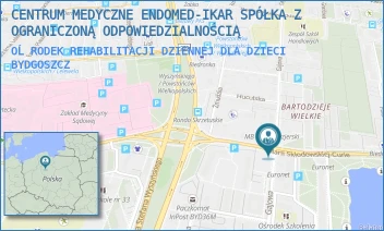 OĹRODEK REHABILITACJI DZIENNEJ DLA DZIECI - CENTRUM MEDYCZNE ENDOMED-IKAR SPÓŁKA Z OGRANICZONĄ ODPOWIEDZIALNOŚCIĄ - MARII CURIE SKĹODOWSKIEJ 66A/3,  BYDGOSZCZ